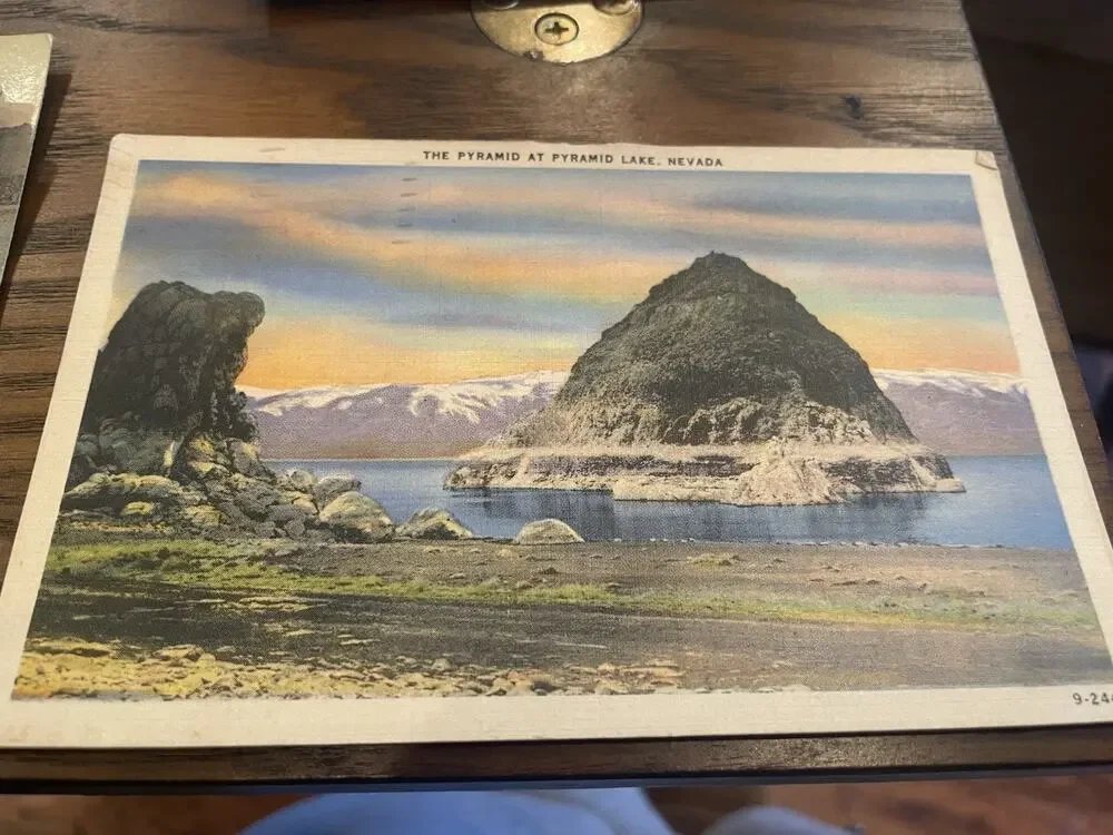Antique Pyramid Lake Nevada Scenic Postcard Reno Postmark